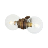 Eske Double Wall Light - Antique Brass