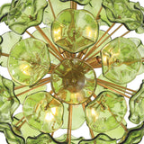 Esme 9 Light Pendant Green By Crystorama - Detailed View