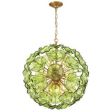 Esme 9 Light Pendant Green By Crystorama