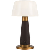 Expresso Vegan Leather Clemence Table Lamp by Alora Lighting