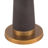 Expresso Vegan Leather Clemence Table Lamp by Alora Lighting Details