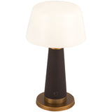 Expresso Vegan Leather Clemence Table Lamp by Alora Lighting