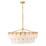 Essie Six Light Chandelier - Distressed Brass