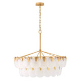 Essie Six Light Chandelier - Distressed Brass