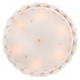 Essie Six Light Chandelier - Distressed Brass