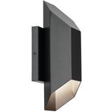 Estella Outdoor Wall Light Small Black By Kichler - Side View