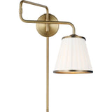 Esther Swing Arm Wall Sconce — 7 1/8", Time Worn Brass