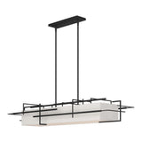Etch Linear Suspension in Black, Flax Shade by Hubbardton Forge