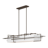 Etch Linear Suspension in Bronze, Natural Anna Shade by Hubbardton Forge