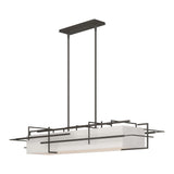 Etch Linear Suspension in Dark Smoke, Flax Shade by Hubbardton Forge