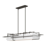Etch Linear Suspension in Dark Smoke, Natural Anna Shade by Hubbardton Forge