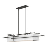 Etch Linear Suspension in Natural Iron, Natural Anna Shade by Hubbardton Forge