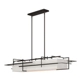 Etch Linear Suspension in Oil Rubbed Bronze, Flax Shade by Hubbardton Forge