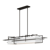 Etch Linear Suspension in Oil Rubbed Bronze, Natural Anna Shade by Hubbardton Forge