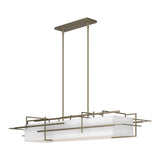 Etch Linear Suspension in Soft Gold, Natural Anna Shade by Hubbardton Forge