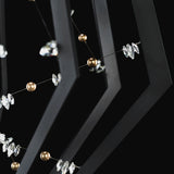 Eternity Pendant Light Large Black Tahitian Silver By Schonbek Forever - Detiled View