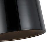 Etta Flush Mount Jet Black Medium By Kuzco Detailed View