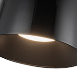 Etta Flush Mount Jet Black Small By Kuzco Detailed View
