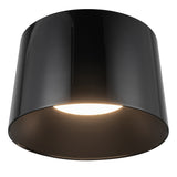 Etta Flush Mount Jet Black Small By Kuzco With Light