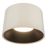 Etta Flush Mount Pearl White Medium By Kuzco With Light