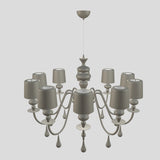 Eva Chandelier By Masiero, S10, Finish: Concrete, , | Casa Di Luce Lighting