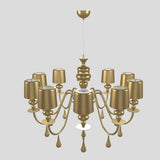 Eva Chandelier By Masiero, S10, Finish: Gold Leaf, , | Casa Di Luce Lighting