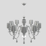 Eva Chandelier By Masiero, S10, Finish: Silver Leaf, , | Casa Di Luce Lighting