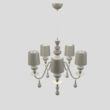 Eva Chandelier By Masiero, S5, Finish: Concrete, , | Casa Di Luce Lighting