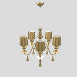 Eva Chandelier By Masiero, S5, Finish: Gold Leaf, , | Casa Di Luce Lighting