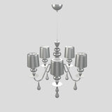 Eva Chandelier By Masiero, S5, Finish: Silver Leaf, , | Casa Di Luce Lighting