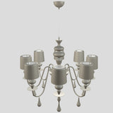 Eva Chandelier By Masiero, S8, Finish: Concrete, , | Casa Di Luce Lighting
