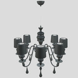 Eva Chandelier By Masiero, S8, Finish: Dark Grey, , | Casa Di Luce Lighting