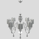 Eva Chandelier By Masiero, S8, Finish: Silver Leaf, , | Casa Di Luce Lighting