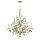 Eve Medium Two Tier Chandelier - Champagne Gold - by Fredrick Ramond