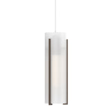 Exos Glass Low Voltage Mini Pendant in Bronze, Opal Glass by Hubbardton Forge