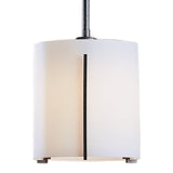 Exos Mini Pendant Large, shown in Natural Iron, by Hubbardton Forge