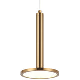 Extraterrestrial Pendant Light Aged Gold Brass By Matteo - Front View