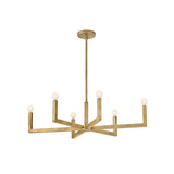 Ezra Small Six Light Linear - Heritage Brass - by Hinkley