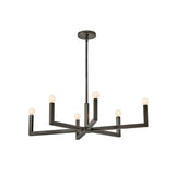 Ezra Small Six Light Linear - Black Oxide - by Hinkley