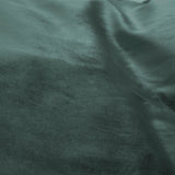 Point Recycled Velvet Pouf Ottoman - Petrol velvet fabric