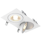 FGM4 CC DUO Double 4 Flat Gimbal Recessed White By DALS