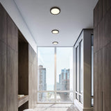 FMM09 9 Round Flush Mount Black Medium By DALS Lifestyle View