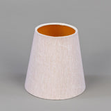 Uppsala Double Wall Light by Mullan Lighting - White With Gold Inner fabric shade