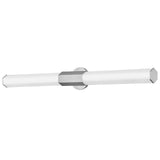 Facet Extra Large Vanity Light Polished Nickel Off By Hinkley Side View