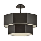Facet Medium Convertible Chandelier - Black Oxide - by Hinkley