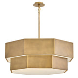 Facet Medium Convertible Chandelier - Heritage Brass - by Hinkley