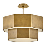 Facet Medium Convertible Chandelier - Heritage Brass - by Hinkley
