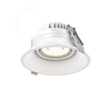 Facet Regressed Gimbal Downlight by Dals - 6 Inch, White