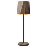 Facet Table Lamp American Walnut Small By Accord, ,| Casa Di Luce Lighting