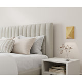 Facet Wall Sconce with Slate Accent by Accord in Bedroom
